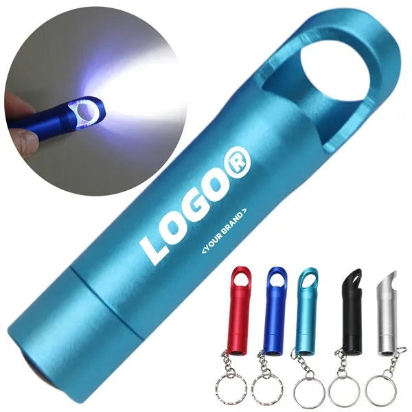 Multifunction LED Flashlight Bottle Opener Keychain Tool