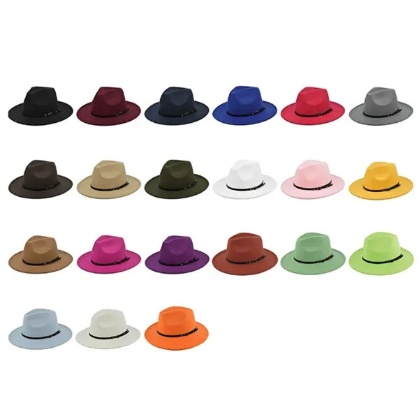 Vintage Wide Brim Wool Fedora Hat