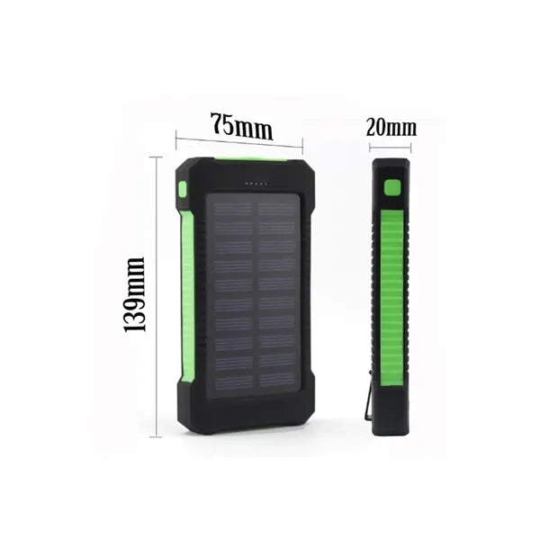 Portable 8000mAh Solar Power Bank with Compass