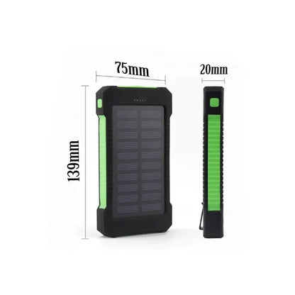Portable 8000mAh Solar Power Bank with Compass