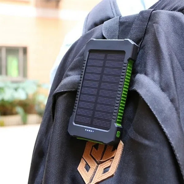 Portable 8000mAh Solar Power Bank with Compass