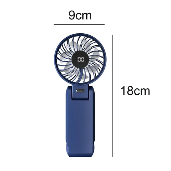 Rechargeable Handheld Fan with Digital Display
