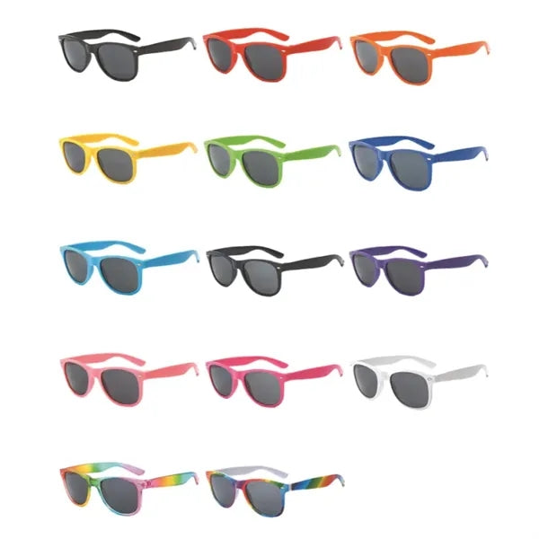 Rainbow Color Rectangle Frame Sunglass