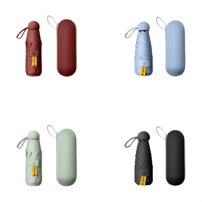 Fold Mini Umbrella with Capsule Case
