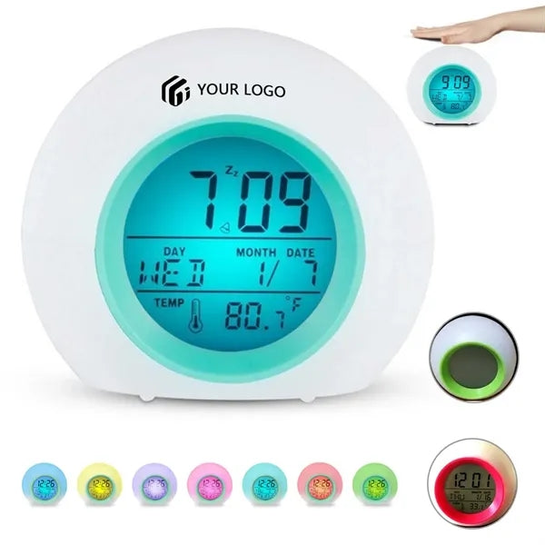 7 Color Changing Light Room Decor Kids Gift Alarm Clock