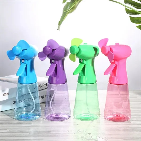 Handheld Portable Hand Crank Humidifying Fan