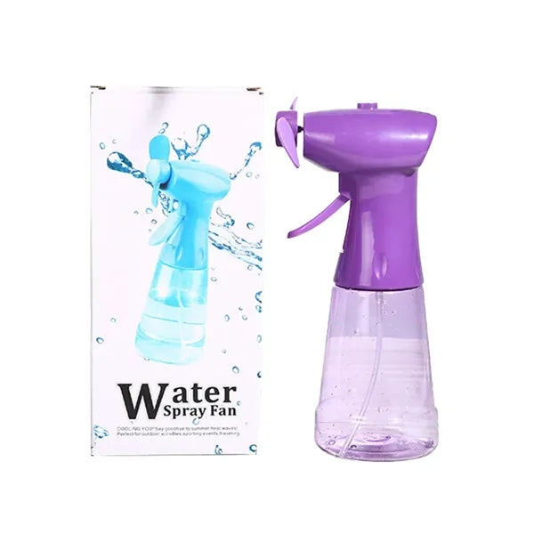 Handheld Portable Hand Crank Humidifying Fan