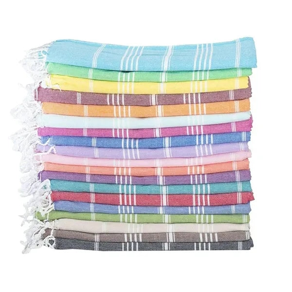 Turkish Striped Fringed Beach Sand Free Towel