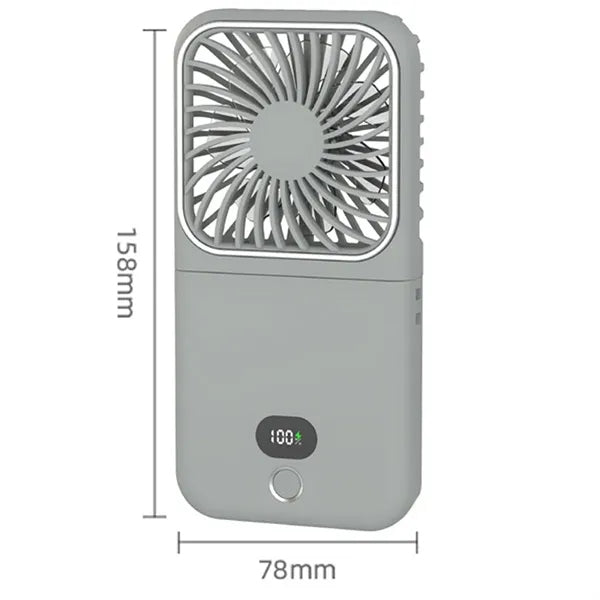 Portable Foldable Rechargeable Fan with Mirror