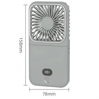 Portable Foldable Rechargeable Fan with Mirror