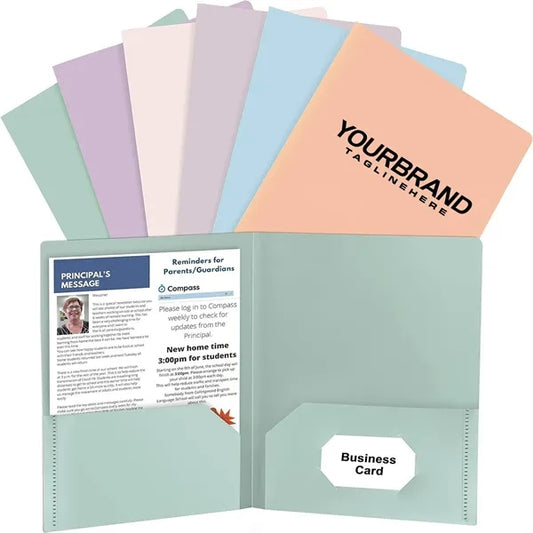 Plastic Folder with Business Card Slot