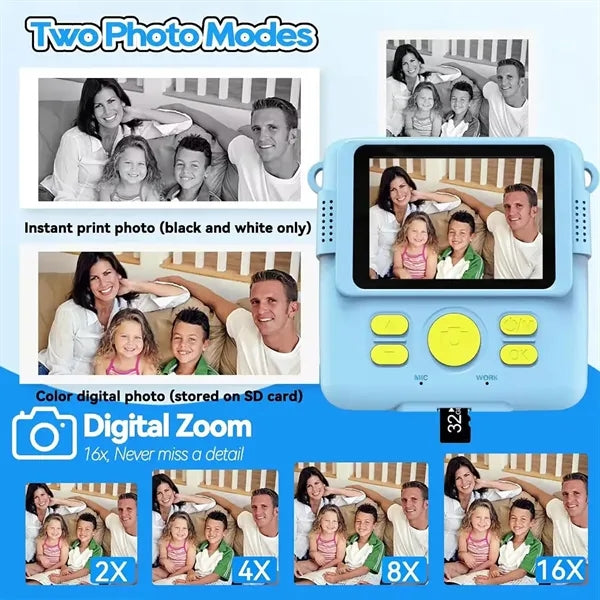 Mini Kids Instant Print Camera with Thermal Printer