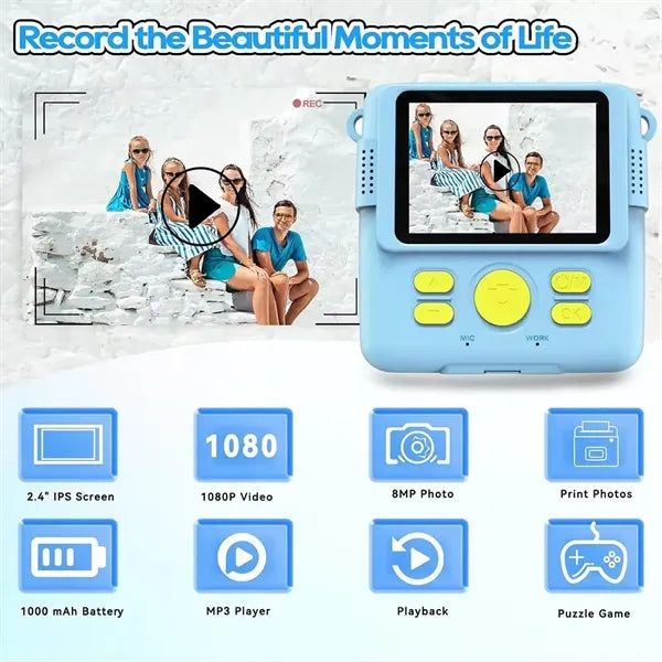 Mini Kids Instant Print Camera with Thermal Printer