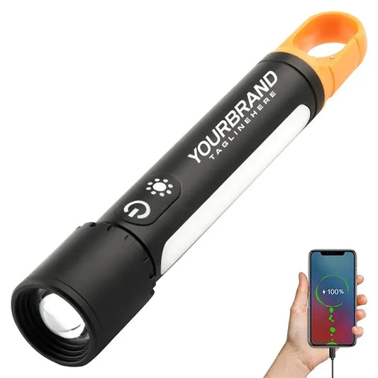 Rechargeable LED Flashlight with Zoom Focus