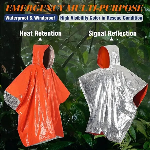 Portable Emergency Rain Poncho
