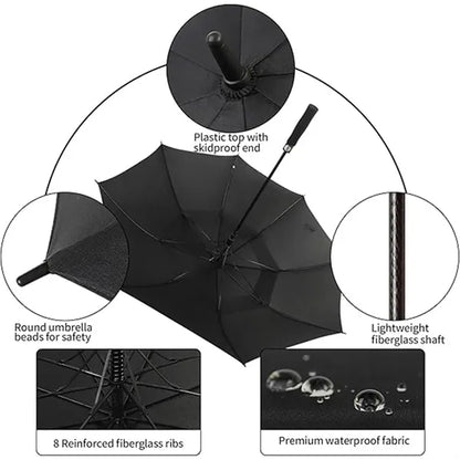 Double Canopy Vented Windproof Automatic Open Golf Umbrella