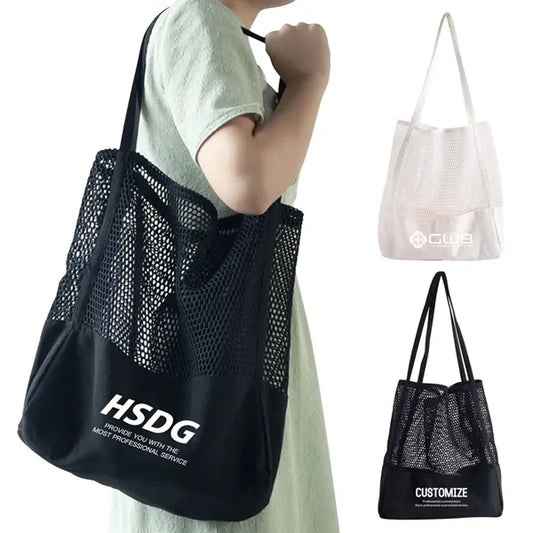Mesh Shoulder Tote Bag  (13" L x 15" H)