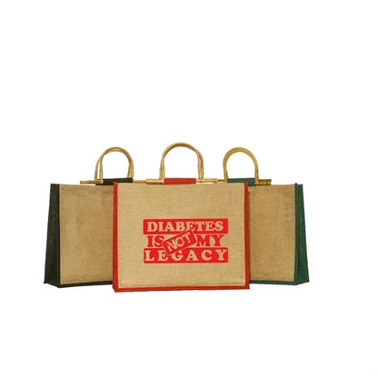 Eco-Friendly Jute Tote with Cane Handles