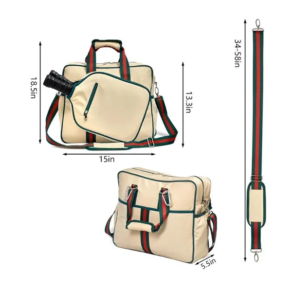 8L Pickleball Sling Bag W/ Racket Holder