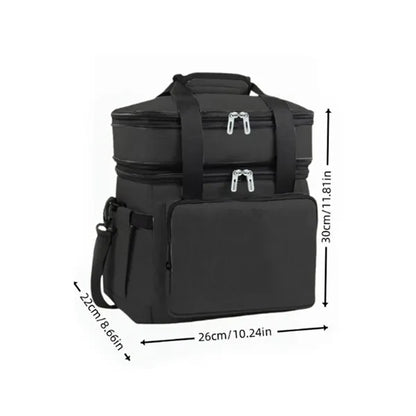18L Dual Compartment Insulated Cooler Bags W/ Front Pocket