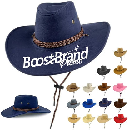 Western Suede Cowboy Hat with Vintage Style