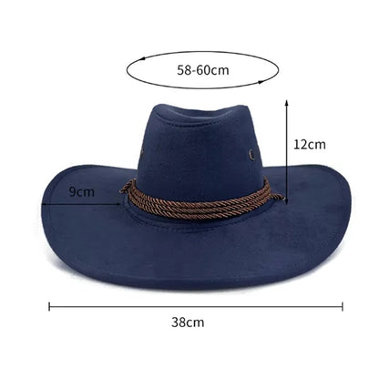 Western Suede Cowboy Hat with Vintage Style