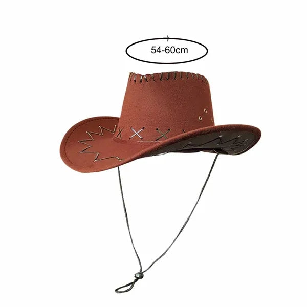 Western Cowboy Sun Hat with Wide Brim