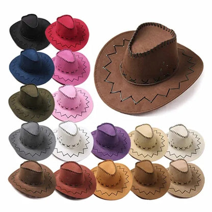 Western Cowboy Sun Hat with Wide Brim