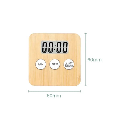 Bamboo Wood Digital Countdown Timer W/  Display