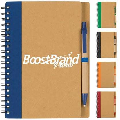 Eco-Friendly Spiral Notebook with Pen