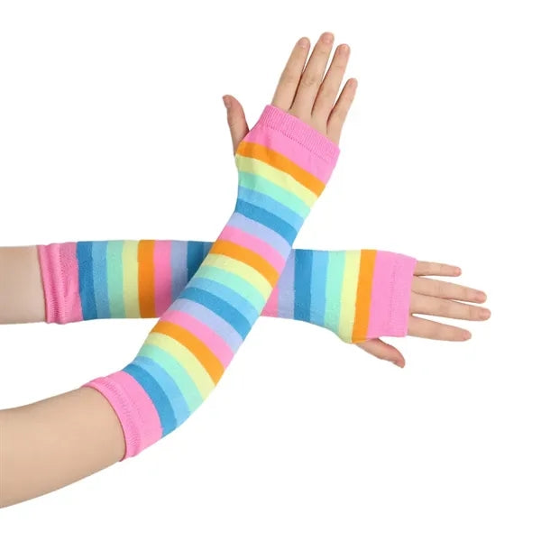 Colorful Rainbow Arm Warmers
