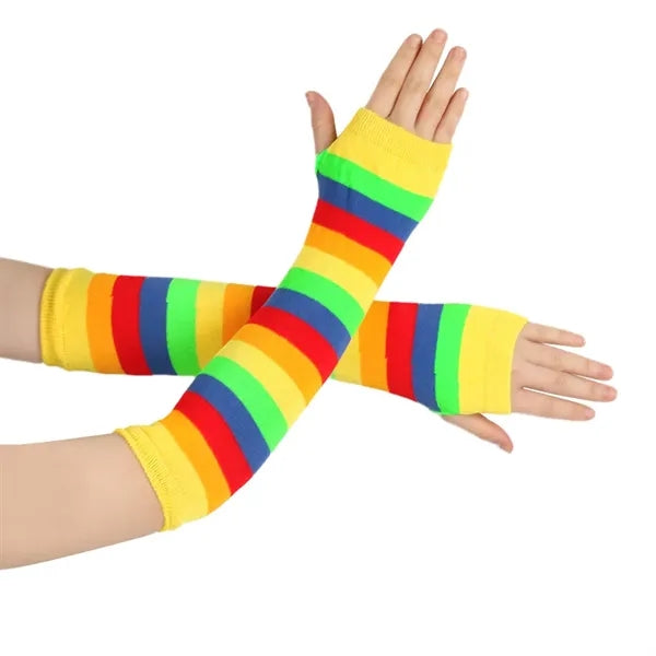 Colorful Rainbow Arm Warmers