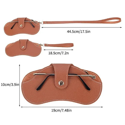Portable Leather Glasses Case Sunglasses Black Bags