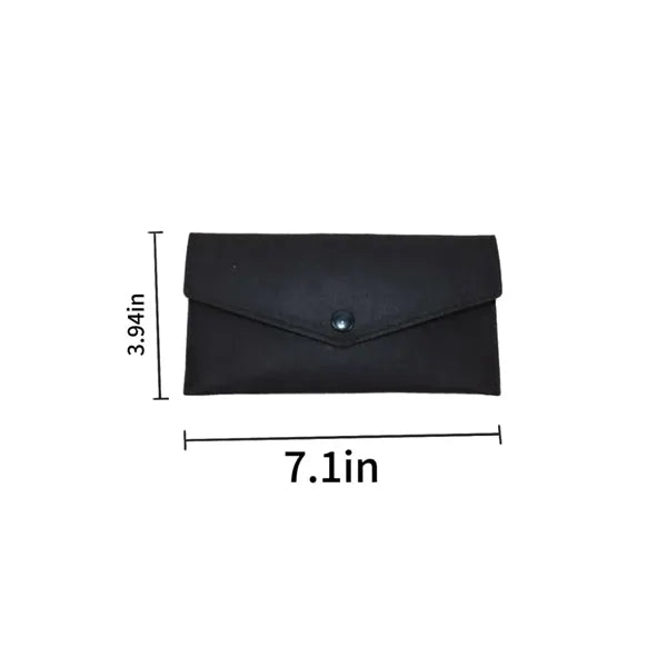 Portable Versatile Pouch Stationery Storage Felt Black Bag