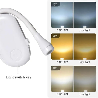 Clip On Book Reading Light Lamp