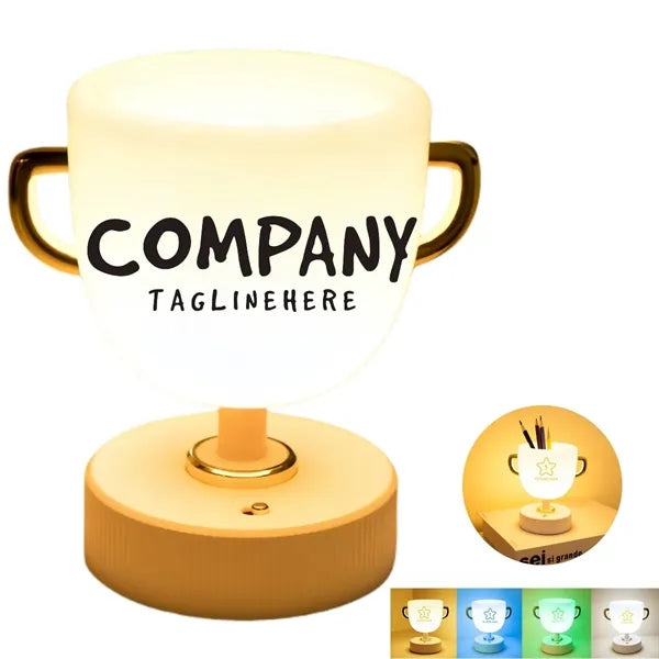 Trophy Night Light Lamp Pen Holder
