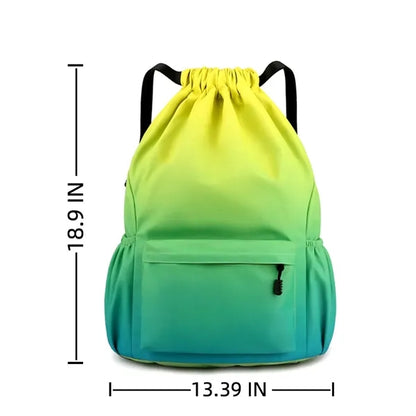 Swimming Backpack Drawstring Bag Sports Fitness Gym Yoga
