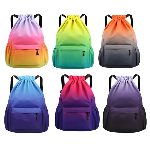 Swimming Backpack Drawstring Bag Sports Fitness Gym Yoga