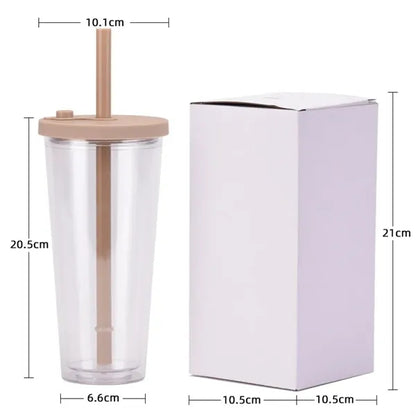 Acrylic Tumbler with Lid and Straw 22OZ