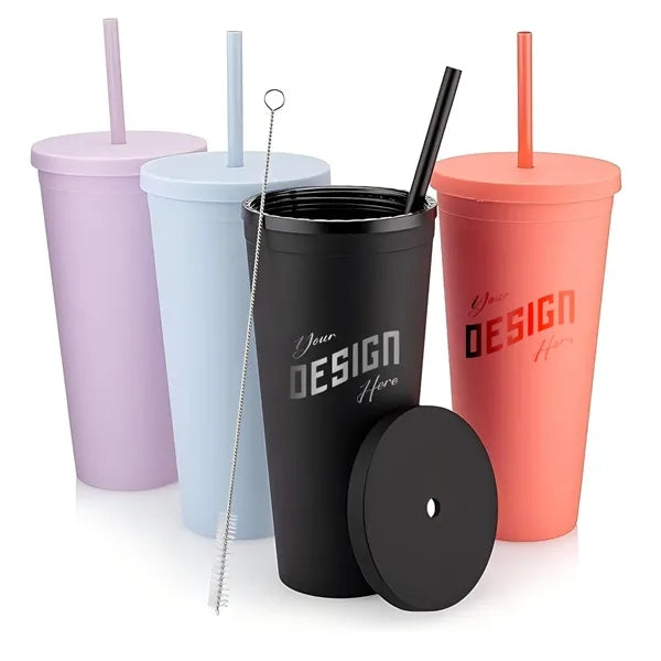 Acrylic Tumbler with Lid and Straw 22OZ