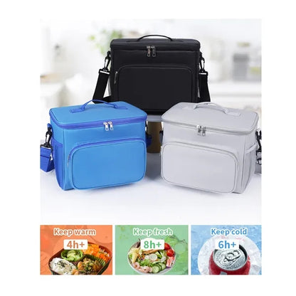 Insulated Lunch Bag with Handle and Strap