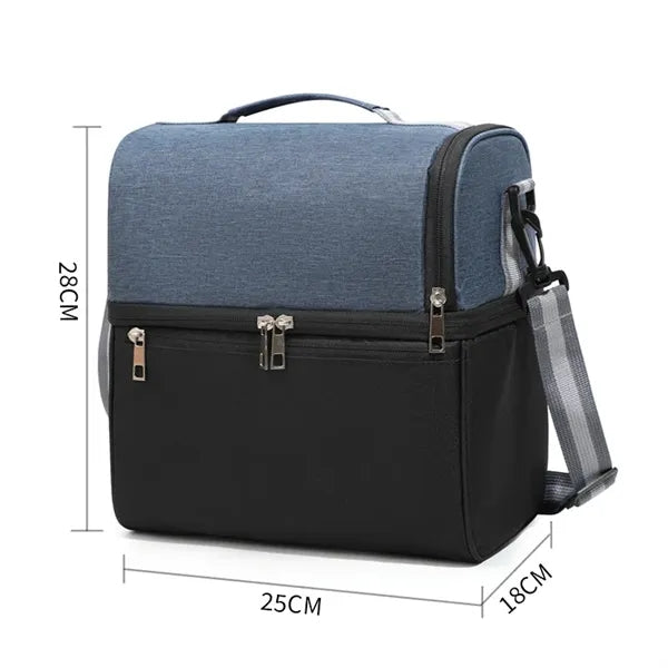 Double Layer Ice Pack Insulated Bento Bag