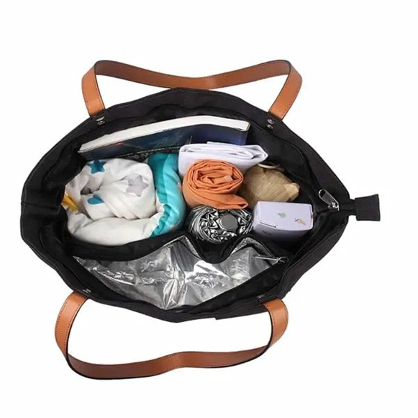 Portable Beach Wine Tote Bag with Insulated Cooler