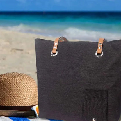 Portable Beach Wine Tote Bag with Insulated Cooler