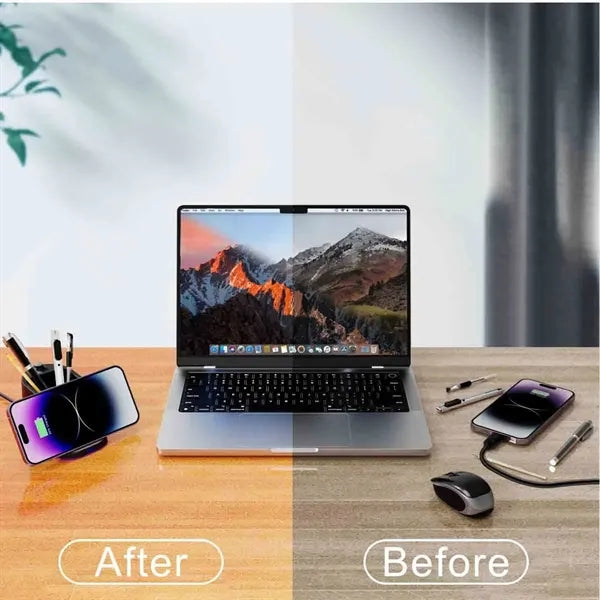 15W Wireless Charger With Pen Holder