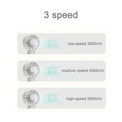 3 Speed Mini Portable Fan with Base