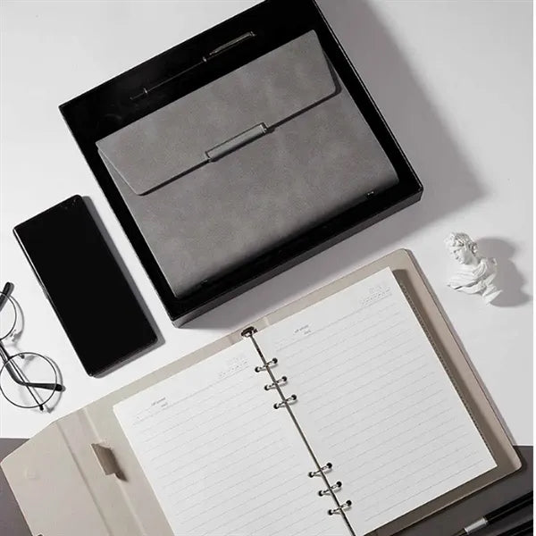 A5 Refillable Leather Notebook with Binder