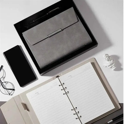 A5 Refillable Leather Notebook with Binder