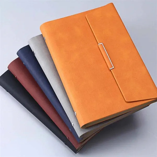 A5 Refillable Leather Notebook with Binder
