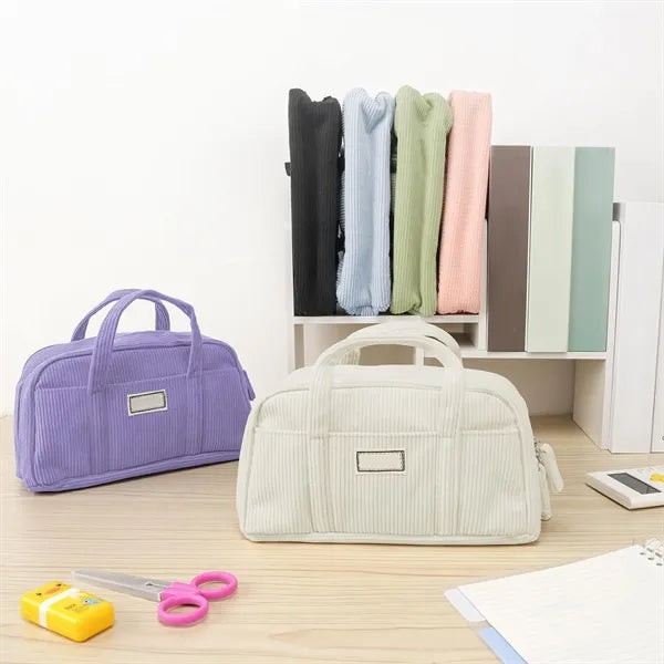 Corduroy Large Pencil Case Pouch